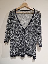 Cárdigan Floral Y2K Per Una Azul Oscuro Blanco Reino Unido 22 Ligero Mangas Cortas 3/4 Cárdigan de mujer price