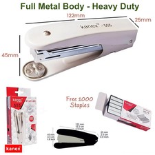 Grapadora Tira Completa Cuerpo Metal Resistente Escritorio Oficina 24/6 - 26/6 + 1000 Grapas Stapler price
