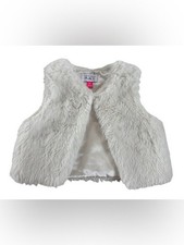 Chaleco de piel sintética blanco The Children’s Place Girls suave acogedor invierno talla 4T Overcoat de niño price