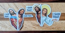 Jesus "I Saw That" 4 Set Of Sticker Decal 3" Saw price