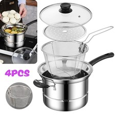 Sartén antiadherente para astillas freidora de grasa profunda cocina fideos sopa olla freír cesta juego de tapa Pot/ Pan Sets price