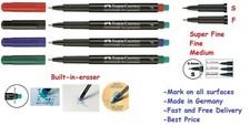 Marcador permanente punta súper fina CD DVD impermeable, Faber-Castell multi marca fina CD- DVD- Acetate Bolígrafo price
