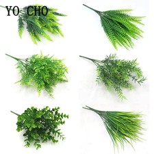 Flores Hojas Plantas Artificiales Plástico Falsas Ramitas Hierba Verde Arreglo Artificial Césped price