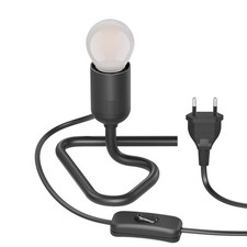 Lámpara de mesa TRIN con casquillo E27 negro con enchufe e interruptor incl. Mesa Lámpara price
