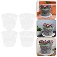 4 piezas macetas de plástico transparente reutilizables para vivero de plantas para germinación de suculentas Pots price