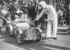 Even pedal cars need a tire re inflation during this race Les Inva- 1935 Photo 1 Pedal Cars price