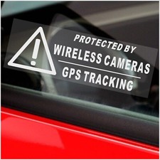5 x Pegatinas Protegidas por Cámaras Inalámbricas y Señales GPS Coche Advertencia Seguridad Coche Alarma y Security price