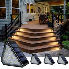 Luces solares para escalones, luces triangulares para valla de escalera IP67 al aire libre impermeables LED de... De Exterior Lighting price