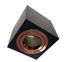 Foco comercial montado en superficie cuadrado negro oro rosa Spotlight price