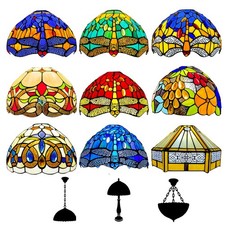 Pantalla de lámpara de vitral estilo Tiffany de 10 pulgadas hecha a mano para mesa, techo y colgante Lampshade price