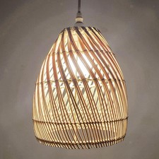 Pantalla de lámpara de ratán colgante de techo pantalla de luz 1 pieza hecha a mano decoración tejida Lampshade price