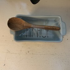 Nuevo Rae Dunn Azul Hip Hop Mini Pan Sartén Hornear con Juego de Cuchara Trays/ Hornear Dishes price