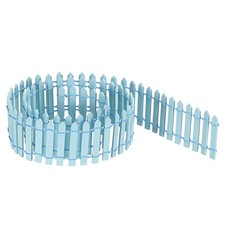 Cerca de jardín en miniatura, mini adorno de valla de piquete de 35 pulgadas de largo, azul claro Jardín Fence price