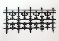 Barandilla de valla para casa de muñecas negra estilo victoriano georgiano escala 1:12 3 5/8" de alto Jardín Fence price