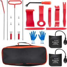 Car Tool Kit Roadside Emergency With Long Reach Grabber Air Wedge Bag Pump 16pcs Coche Tool Kits y Bolsos price