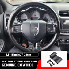 Funda for volante coche cuero real negro 37-38 cm for cordones protector volante Wheel Funda price