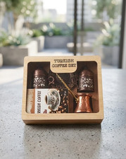 Auténtico Juego de Café Turco - Cezve de Cobre, 2 Tazas, Caja de Regalo, Hecho a Mano Turco Cezve Sets price