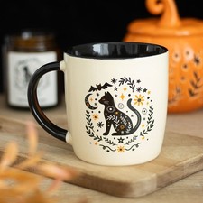 Taza de cerámica en caja de regalo de murciélago murciélago gótico bruja folclórica espantosa Mug price