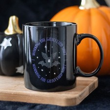 Taza Working the Graveyard Shift Murciélago Bruja Negra Gótica Cerámica Regalo en Caja Mug price