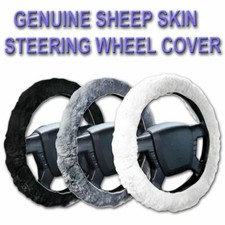 Zone Tech Plush Genuine Sheepskin Steering Wheel Cover Black, Gray, White SlipOn Funda de volante price