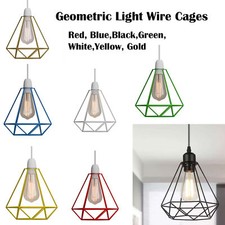 Jaula de alambre colgante luz metal geométrica moderna pantalla marco de fácil ajuste Reino Unido Pendant Light price