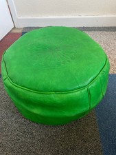 Puf hecho a mano verde marroquí puf de cuero genuino reposapiés nuevo Pouf price