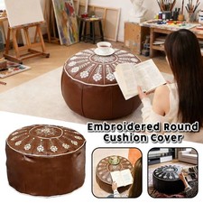 Puf de piso boho otomano bordado marroquí taburete de almacenamiento funda de cojín Pouf price