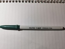 Pluma Porosa Bic Feutre De Colección Verde NUEVA/ANTIGUA Tienda Stock Papelería Punta de Fieltro Felt- Tip Bolígrafo price