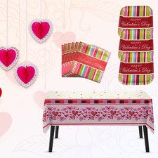 Juego de vajilla desechable de San Valentín con platos y servilletas de diseño de corazón Disposable Tableware price