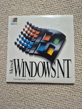 Microsoft Windows NT 3.1, SOLO MEDIOS CD, De colección 1993, disco de instalación RARO Commercial Software price