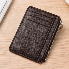 Mini Cartera para Tarjetas de Crédito Portatarjetas de Identificación Para Hombre Pequeña Cartera Manga Delgada Cremallera Sho Card Soporte de hombre price