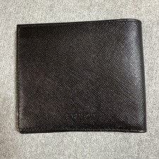 Cartera PRADA Saffiano Cuero Doble Plegable Negra Compacta Tarjetero Hecha en Italia Card Soporte de hombre price
