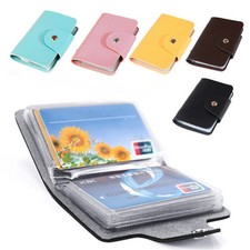 Men's 24 Cards Slim PU Leather ID Credit Card Holder Pocket Case Purse Wallet Card Soporte de hombre price