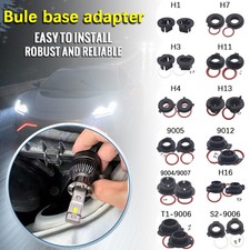 2Pcs Car LED Headlight Bulb Adapter Holder Black Base Socket Retainer for H1 H7 Headlight Bulb price