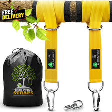 Juego de 2 correas colgantes Safe Tree Swing) de 10 pies de largo con dos alcarabines de aleación... Hamaca price