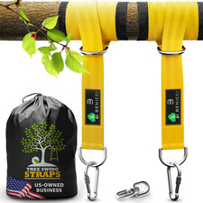 Kit colgante columpio árbol seguro (juego de 2) - correas largas de 10 pies con dos mosquetones de aleación Hamaca price
