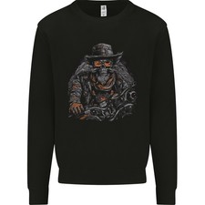 Un Sudadera De Niño Con Calavera De Motocicleta Chopper Sudadera de niño price