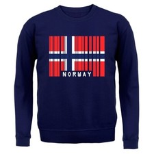 Bandera de Noruega con Código de Barras Sudadera Capucha Niño Unisex Sudadera de niño price