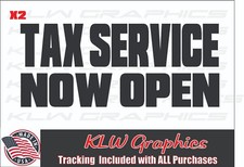 Tax services Decal Sticker taxes preparation Storefront Signage Window Decor USA Tax Derecho price
