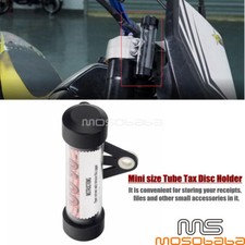 Universal Motorcycle Motorbike Tube Tax Disc Cylindrical Holder Frame Accessorie Tax Derecho price