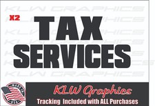 Tax services Decal Sticker taxes preparation Storefront signage window decor Tax Derecho price