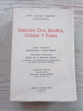Derecho Civil Español, Comun Y Floral - Jose Castan Tobeña - 1971 - Editorial Re Civil Derecho price