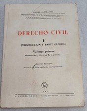 DERECHO CIVIL, VOL. I, MANUEL ALBADALEJO, BOSCH 1985, LIBRO DE DERECHO Civil Derecho price