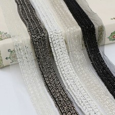 Disfraz de boda con cuentas cuello manga borde noche baile vestido cinta 42 cm Costume Collar price