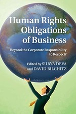 Deva - Human Rights Obligations of Business - paperback or softback - G555z Derecho Of Obligations price