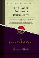 The Law of Negotiable Instruments (Classic Reprint) Negotiable Instruments Derecho price
