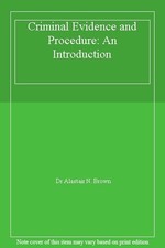 Criminal Evidence and Procedure: An Introduction-Dr Alastair N . Criminal Procedure Derecho price