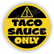TACO SAUCE ONLY Tacoma Fuel Door Gas Decal Stickers |  Body Window Yellow Sauce price