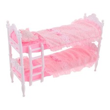 1 juego de litera miniatura para casa de muñecas: mini dormitorio cama tipo loft - casa de muñecas Bunk Cama price