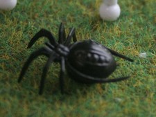 1:12 Escala Individual Negro Plástico Araña Tumdee Dolls Casa Jardín Accesorio Jardín Accesorio price